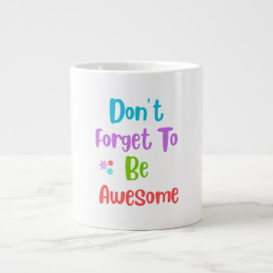 Riesige Kaffeetasse mit farbenfrohem Zitat Jumbo-Tasse