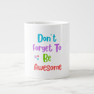 Riesige Kaffeetasse mit farbenfrohem Zitat Jumbo-Tasse