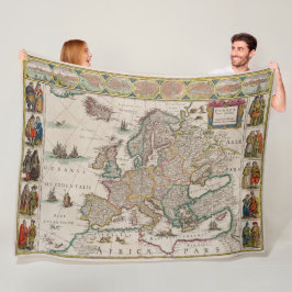 Riesige mittelalterliche Karte Europas (von Willem Fleecedecke