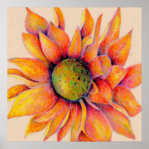 Riesige orange Mama Poster