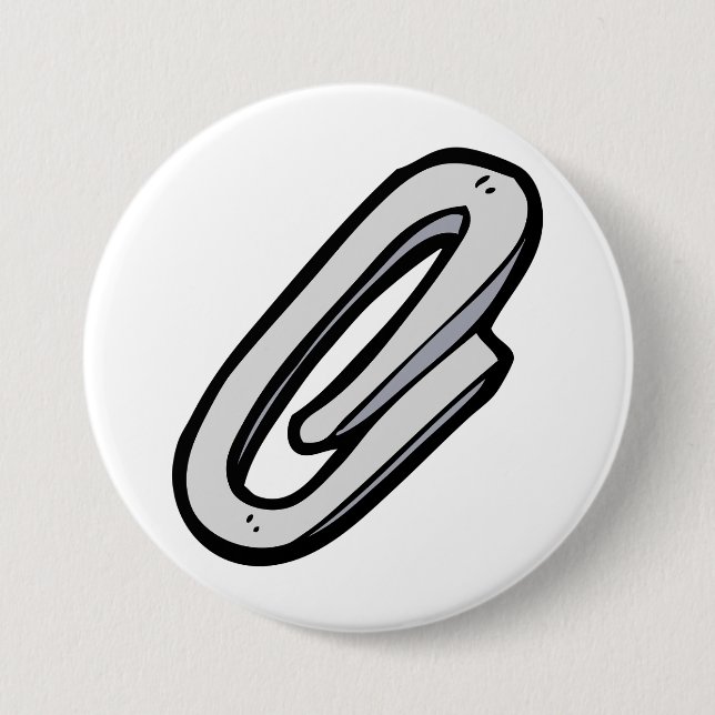 Riesige Silberklammer Büro- und Schreibwaren Button (Vorderseite)