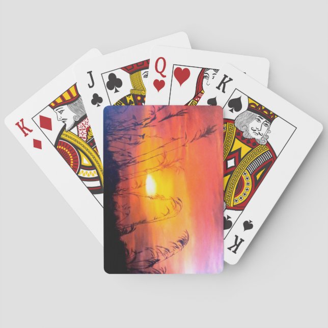 Riesige Spielkarten mit ursprünglicher Malerei (Rückseite)