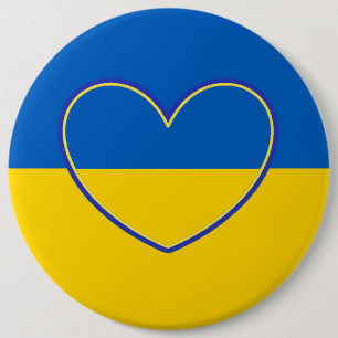 Riesige Stehhilfe zur Unterstützung der Ukraine Button