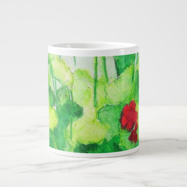 Riesige Tasse - Pelargonien im August (Vorderseite)