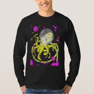 Riesige Tintenfischastronauten Vintage Fliegender T-Shirt