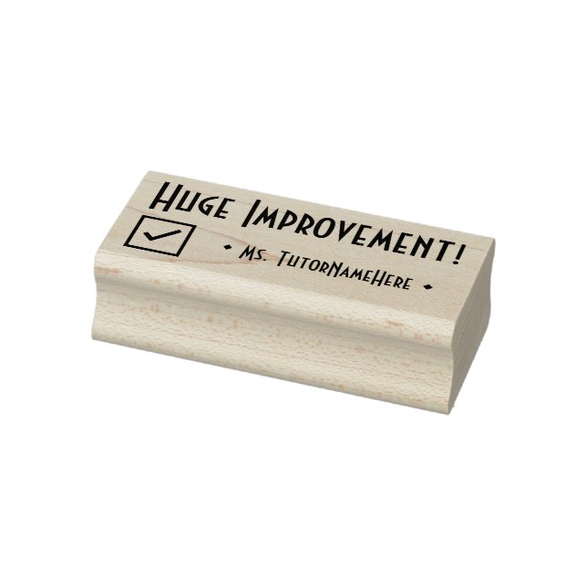 "Riesige Verbesserung!" + Tutor-Name Rubber-Briefm Gummistempel (Stempel)