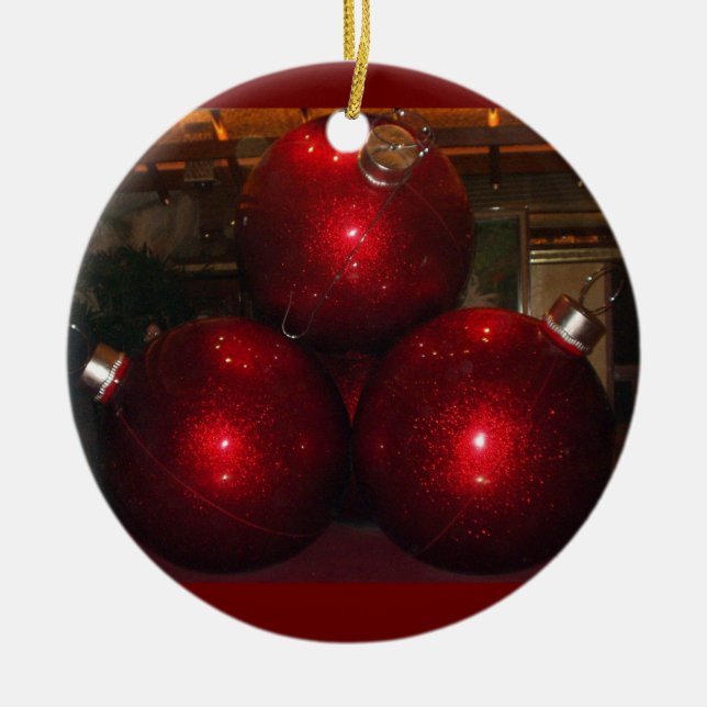 Riesige Weihnachtsverzierungen Keramik Ornament (Vorne)