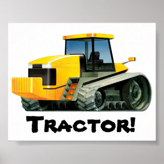 Riesiger Gelber Traktor Poster