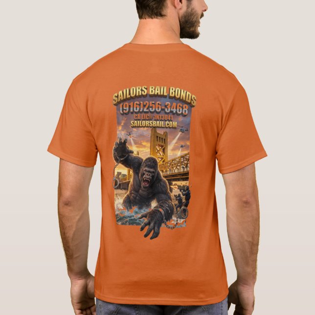 Riesiger Gorilla T-Shirt (Rückseite)
