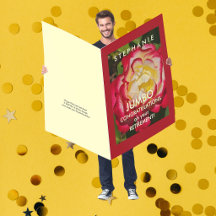 RIESIGER GROßER GIGANTISCHER BIG Roter Goldener Ro