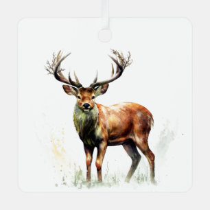 Riesiger Hirsch mit Geweih  Ornament Aus Metall