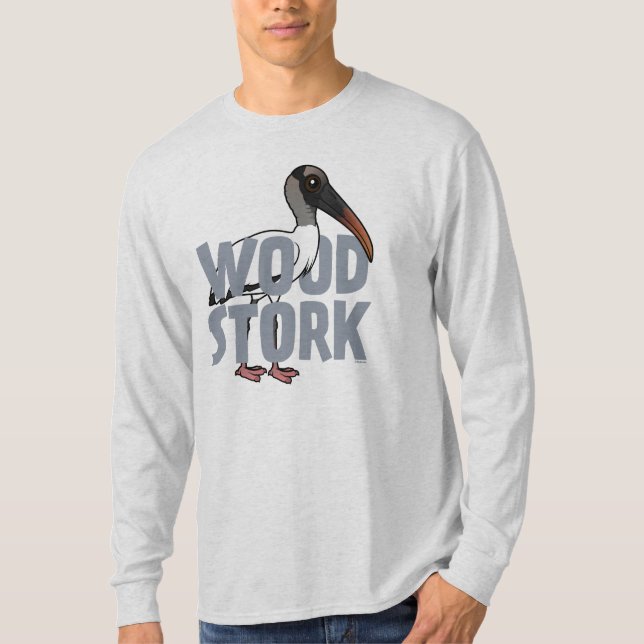 Riesiger hölzerner Storch T-Shirt (Vorderseite)