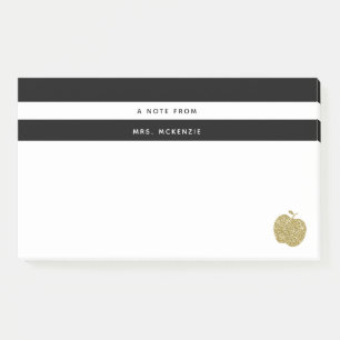 Riesiger Imitat-GoldGlitzer-Apple-Lehrer-klebrige Post-it Klebezettel