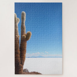 Riesiger Kaktus auf dem Salar de Uyuni Puzzle