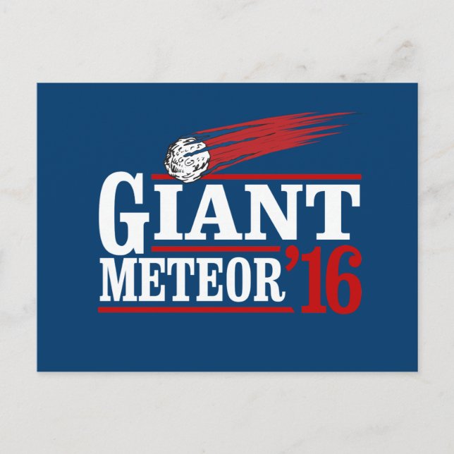 Riesiger Meteor 2016 Postkarte (Vorderseite)