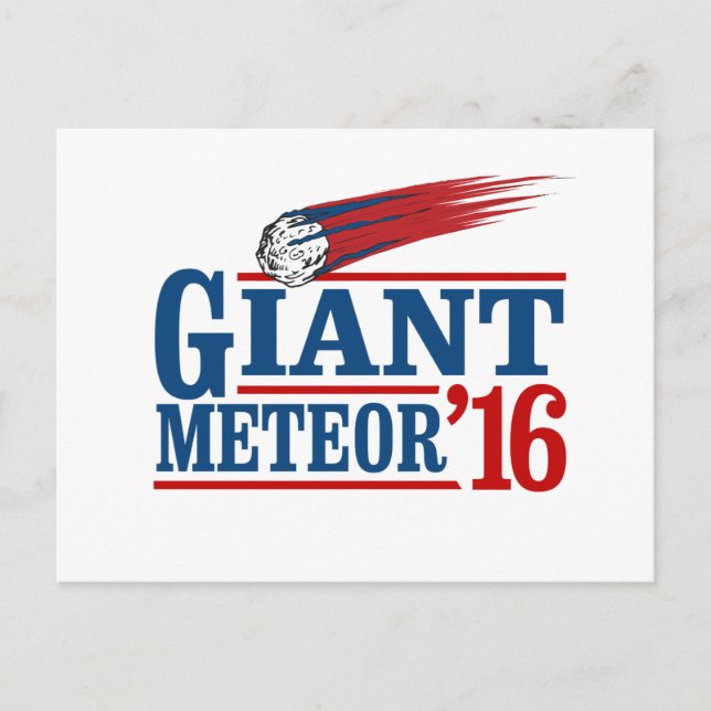 Riesiger Meteor 2016 Postkarte (Vorderseite)