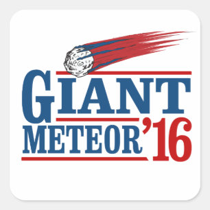 Riesiger Meteor 2016 Quadratischer Aufkleber