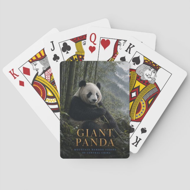 Riesiger Panda-Bambuswald-Tiere Poker Spielkarten (Rückseite)