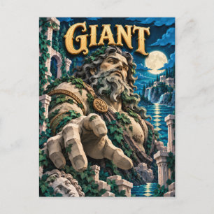 Riesiger Papier-Schnitt-Monster Postkarte