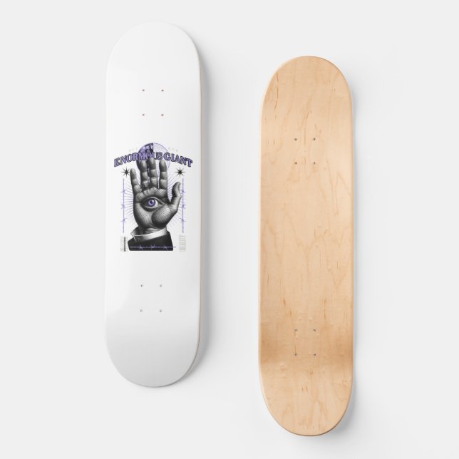 Riesiger Riese: Allsehende Hand Skateboard (Vorderseite)