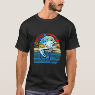 Riesiger Roter Thun Retro Blauflossenfischerei Thu T-Shirt