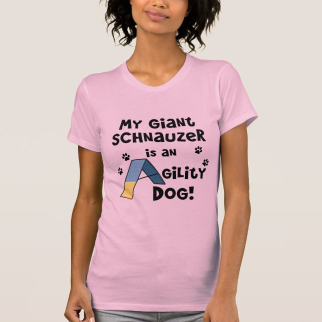 Riesiger Schnauzer-Agility-Hund T-Shirt (Vorderseite)