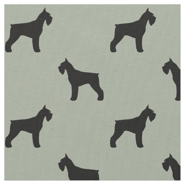 Riesiger Schnauzer-Silhouette-Muster Stoff (Nahaufnahme)