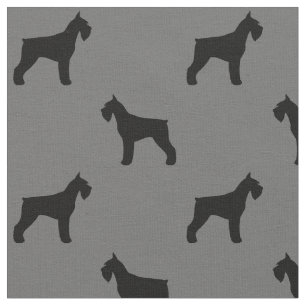 Riesiger Schnauzer-Silhouette-Muster Stoff