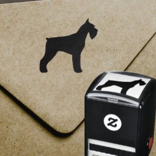 Riesiger Schnauzer-Silhouette Permastempel