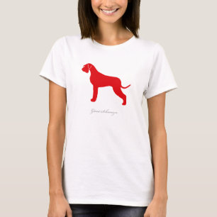 Riesiger Schnauzer-T - Shirt (rote natürliche