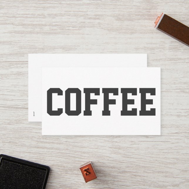 Riesiger schwarzer Text auf White Punch Loyalty Ca Treuekarte (Vorderseite/Rückseite Beispiel)