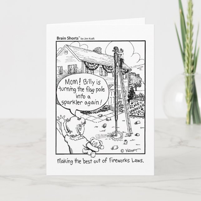 "Riesiger Sparkler" durch Jim Kraftpapier Karte (Vorderseite)