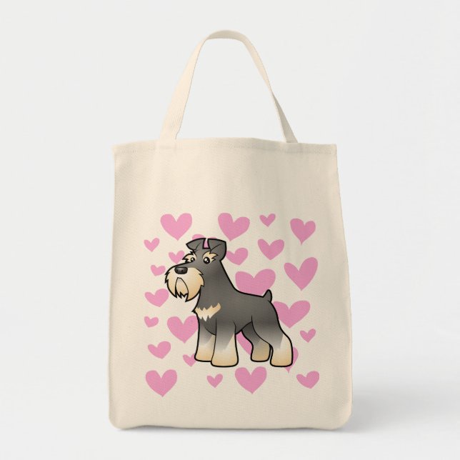Riesiger/Standard-/Miniaturschnauzer-Liebe Tragetasche (Vorne)