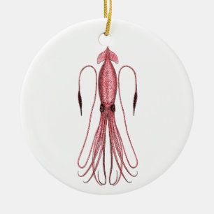 Riesiger Tintenfisch (Farbillustration) Keramikornament