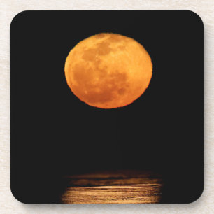 Riesiger Vollmond South Padre Island, Texas Getränkeuntersetzer