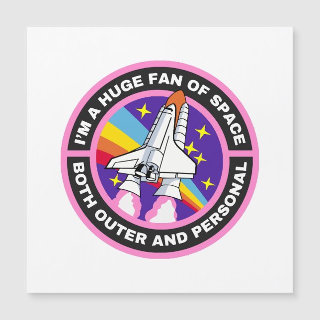 riesiger Weltraumfan Magnetkarte (Vorderseite)