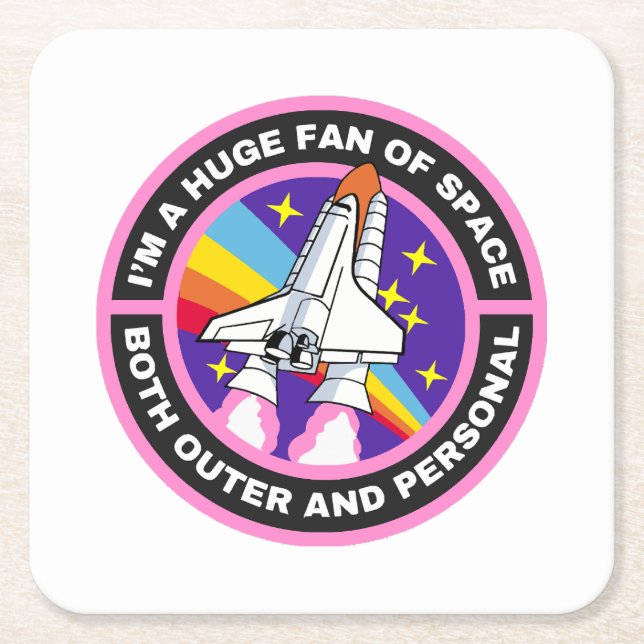 riesiger Weltraumfan Rechteckiger Pappuntersetzer (Vorderseite)