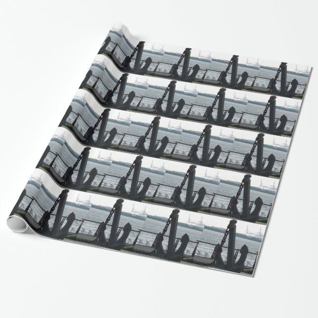 Riesiges Anchor Wrapping Paper Geschenkpapier (Ungerollt)