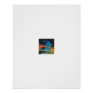 Riesiges blaues Auge Surreal Valley Poster
