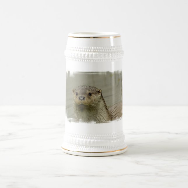 Riesiges Fluss-Otter-Bier Stein Bierglas (Mittel)