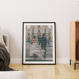 Riesiges Foto Hochzeitsgeschenk Skriptkalligrafie  Poster