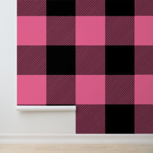 Riesiges französisches rosa und schwarzes Büffel-K Tapete