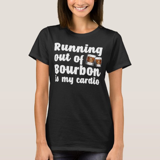 Riesiges Glas Bourbon Drinking Whiskey T-Shirt (Vorderseite)