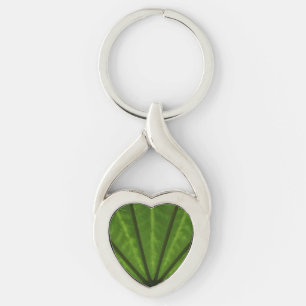 Riesiges grünes Leaf Herzkette Schlüsselanhänger