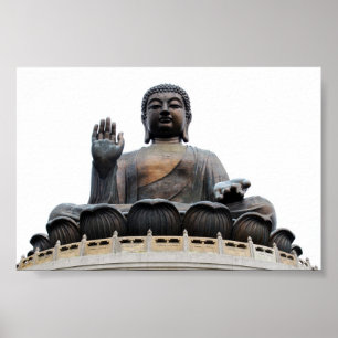 Riesiges Hong Kong, das Buddha sitzt Poster