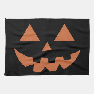 Riesiges Jack O' Lantern Gesicht Halloween-Kürbis Geschirrtuch