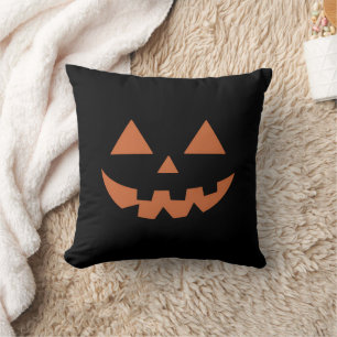 Riesiges Jack O' Lantern-Gesicht Halloween-Kürbis  Kissen