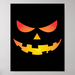 Riesiges Jack O' Lantern Gesicht Halloween-Kürbis- Poster