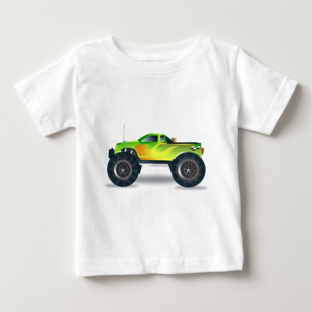 Riesiges Monster Truck Speedway-Lover Design Baby T-shirt (Vorderseite)