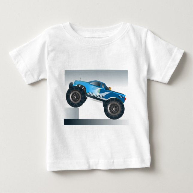 Riesiges Monster Truck Speedway-Lover Design Baby T-shirt (Vorderseite)